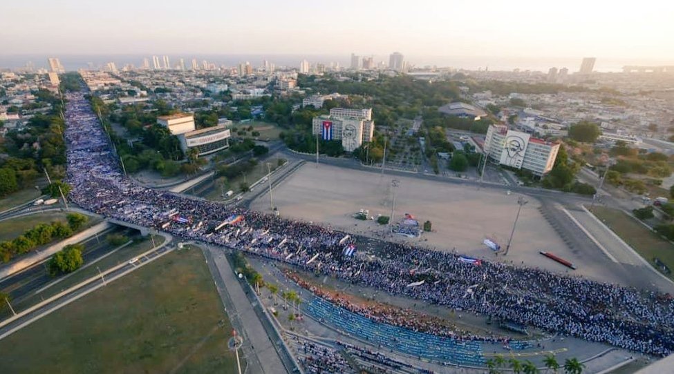 5+ million people march on May Day in Cuba, a country of 11 million